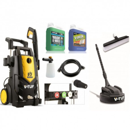 V-TUF V5 2400psi Electric High Power Pressure Jet Washer (Patio & Car Cleaner Included)