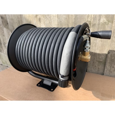 Wall Mounted 3/8" High pressure Hose Reel kit complete with Hose, Options Available:  20, 25, 30, 35, 40, 45 & 50Mtr