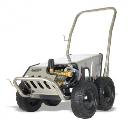 RAPIDSSC 110v All-Stainless Industrial Mobile Cold Water Pressure Washer - 1500psi, 100Bar, 12L/min