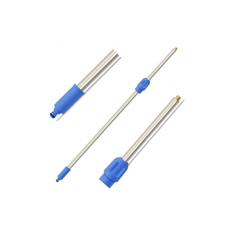 V-TUF tufBRUSH PRO HEAVY DUTY BRUSH POLE - TELESCOPIC 1.55m - 2.7m with BRASS 1/4 Thread x KCQ MALE INLET - H2.032