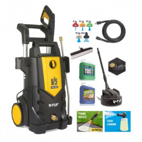 V-TUF V5 2400psi DIY Electric High Power Pressure Jet Washer (Patio & Car Cleaner Included)