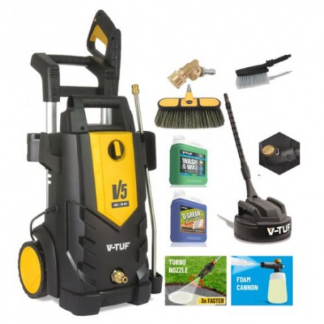 V-TUF V5 2400psi Electric High Power Pressure Jet Washer - Pro Patio & Car Cleaner Kit