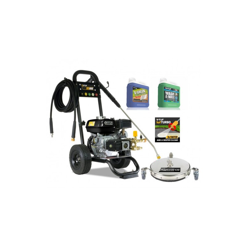V-TUF DD055 Industrial 5.5HP Honda Driven Petrol Pressure Washer - 2000psi, 140Bar, 13.2L/min - WITH PATIO & CAR CLEANING KIT