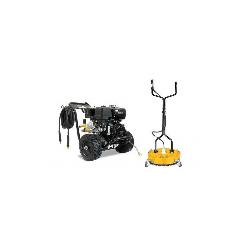 V-TUF DD080 Industrial 9HP Honda Driven Petrol Pressure Washer - 2900psi, 200Bar, 15L/min + 19" POLY DECK SURFACE CLEANER