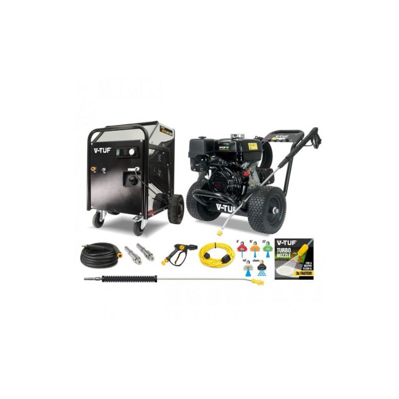 V-TUF DD080 Industrial 200Bar, 15L/min 9HP Honda Driven Petrol Pressure Washer - Property Cleaning Pro & Softwash