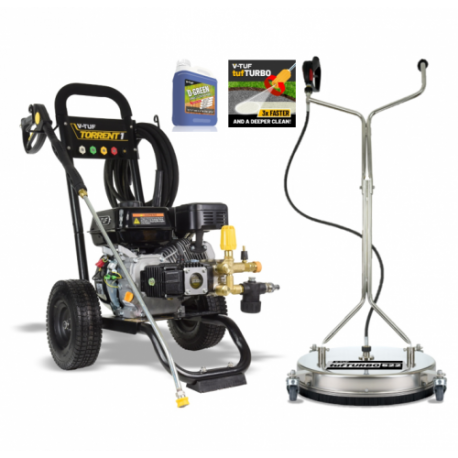 V-TUF TORRENT 1 Industrial 7HP Petrol Pressure Washer - 2755psi, 190 Bar, 13L/min + 21" STAINLESS SURFACE CLEANER