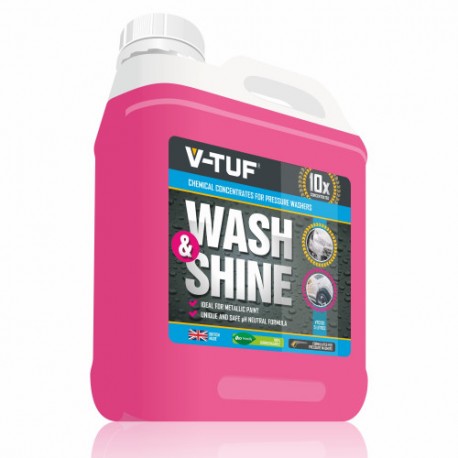 V-TUF VTC120 5 LITRE WASH & SHINE RETAINER (PINK) - NONCAUSTIC - 10X CONCENTRATED - BIODEGRADABLE