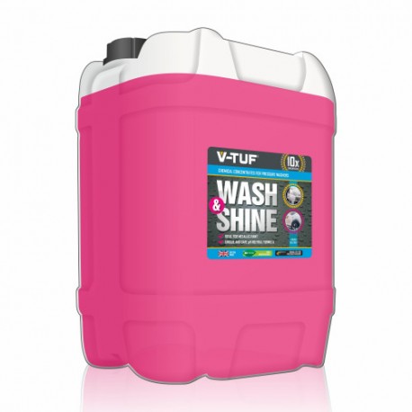 V-TUF VTC120 20 LITRE WASH & SHINE RETAINER (PINK) - NONCAUSTIC - 10X CONCENTRATED - BIODEGRADABLE