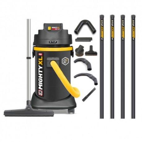 V-TUF MIGHTY XL HSV - 37L M-Class 240v Industrial Dust Extraction Vacuum Cleaner - 5m High Level Cleaning Kit