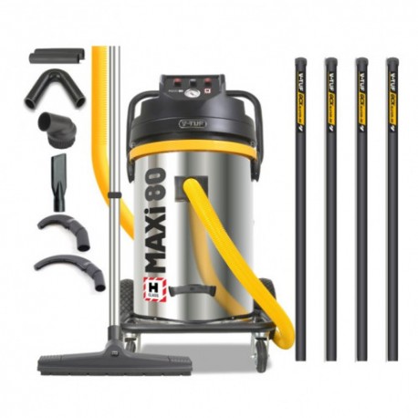 V-TUF MAXi - 80L H-Class 240v 3500w Dust Extraction Vacuum Cleaner - 10M HIGH-LEVEL CLEANING KIT