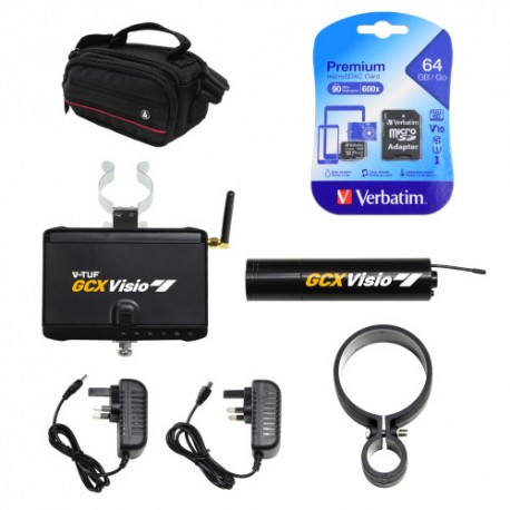 V-TUF GCX VISIO WIRELESS GUTTER CLEANING INSPECTION CAMERA KIT - With Monitor & Recording Feature