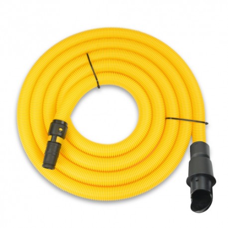 HOSE - 5m Yellow HiViz for V-TUF StacVac with Universal Power Tool Adaptor (with Air Flow Control) Ideal For Sanders - VTM415