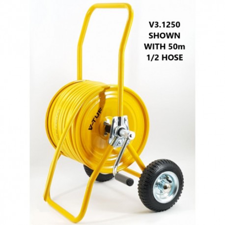 MANUAL WIND - HOSE REEL TROLLEY FITTED WITH 50m 1/2 Hose - V3.1250-KIT1