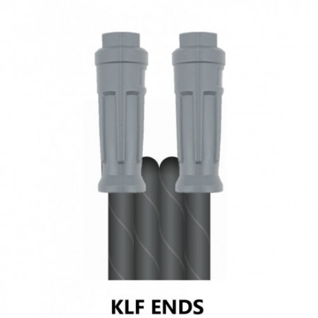 20m 1w 1/4 Black V-TUF PROFESSIONAL JETWASH HOSE 250BAR 150°C - KLF X KLF Karcher Lock Style Ends