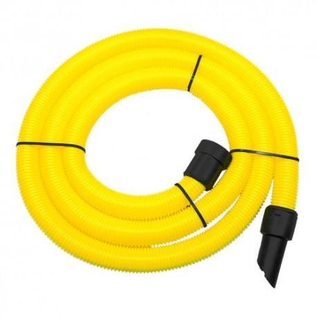 HOSE - 5m Yellow HiViz with elbow for OLD MIGHTY Vac Dust Extraction Vacuum Range - VTVS7000M(5M)