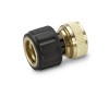 BRASS HOSE CONNECTION, 1/2" AND 5/8", WITH AQUA STOP