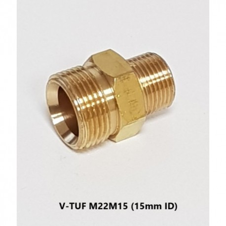 M22M15 x 3/8M SCREW COUPLING - 15mm Spiggot - FITS V3 & V5 RANGE