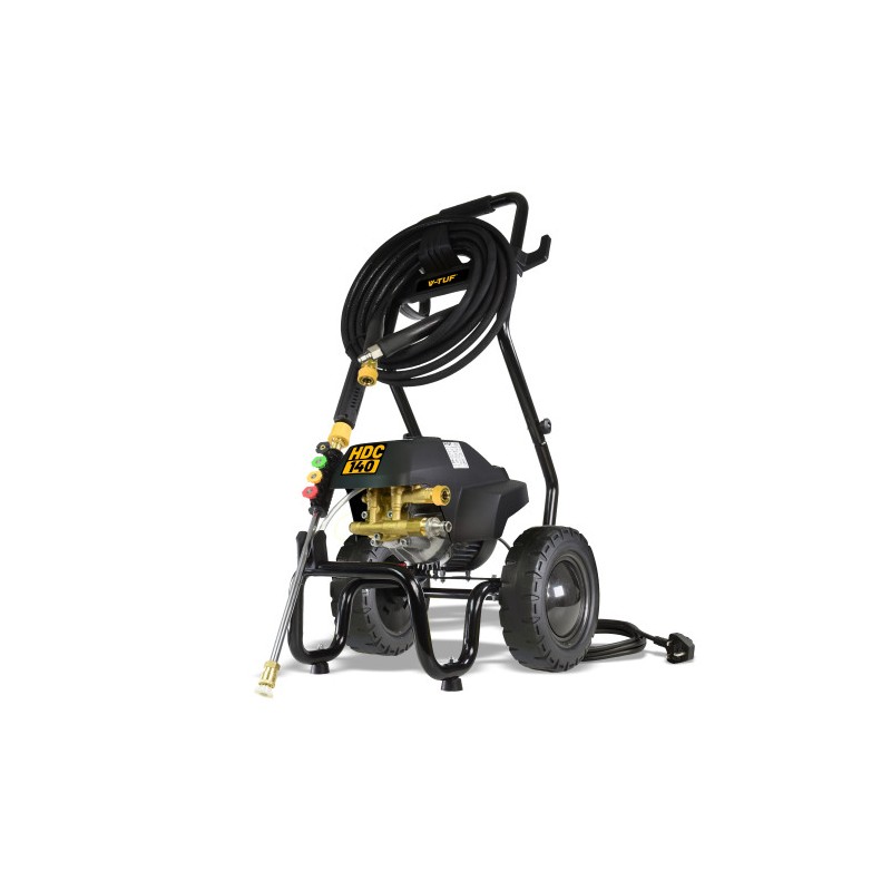 V-TUF HDC140 - 240v Professional Cold Electric Pressure Washer with Cage Frame - 1750psi, 140Bar, 8L/min