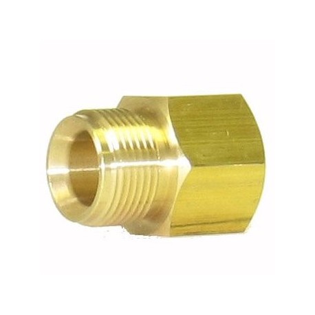 M22 Male x M22 Female Brass Adapter
