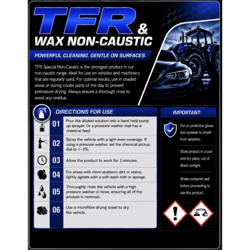 Traffic Film Remover with High Glossy Wax Finish 205ltr, Non-Caustic