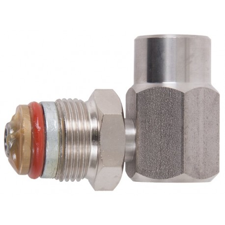 90° Swivel - St.Steel, 11mm inlet (3/4"BSPM) 3/8"BSPF outlet