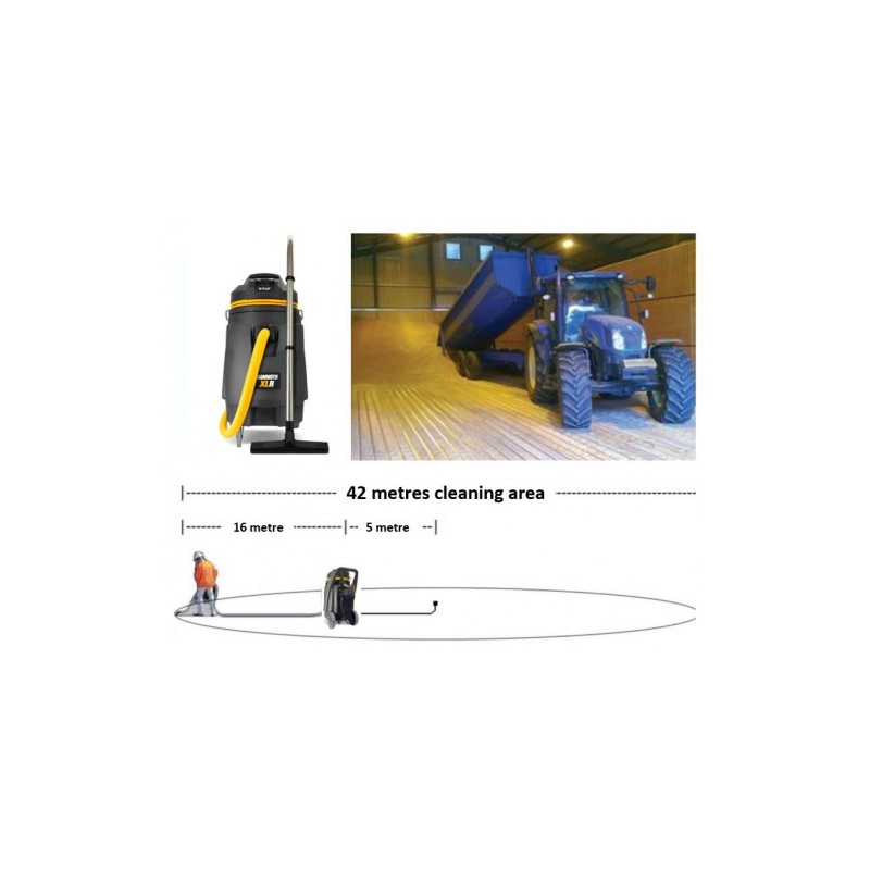 V-TUF 3KW 110L XTRA LARGE & RUGGED Industrial Powerful Grain Store Vacuum Cleaner + 15M Hose
