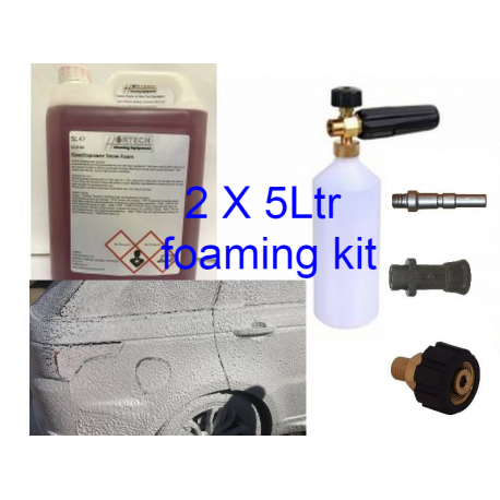2 x 5ltr Non-Caustic Snow Foam-Foam & 1ltr Foaming Bottle Kit for Vehicle cleaning (Foam & Bottler Kit 2)
